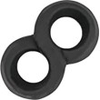 X-CITE SILICONE FIGURE8 COCK RING BLACK